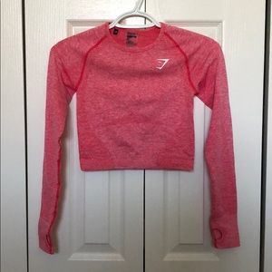 GYMSHARK SEAMLESS LONG SLEEVE CROP TOP 💖